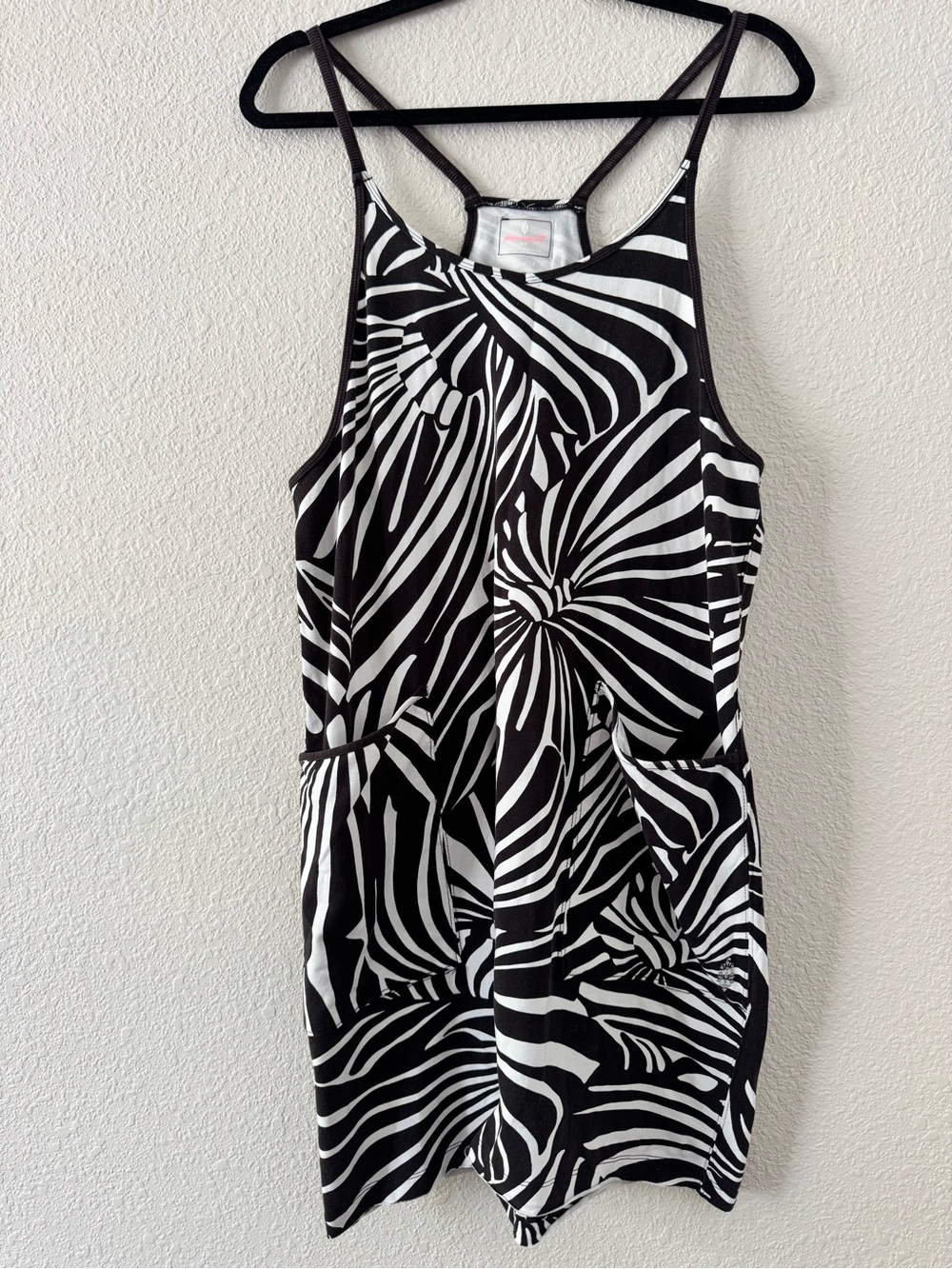 Free People Hot Shot Romper Zebra Print Small DISCONTINUED PRINT